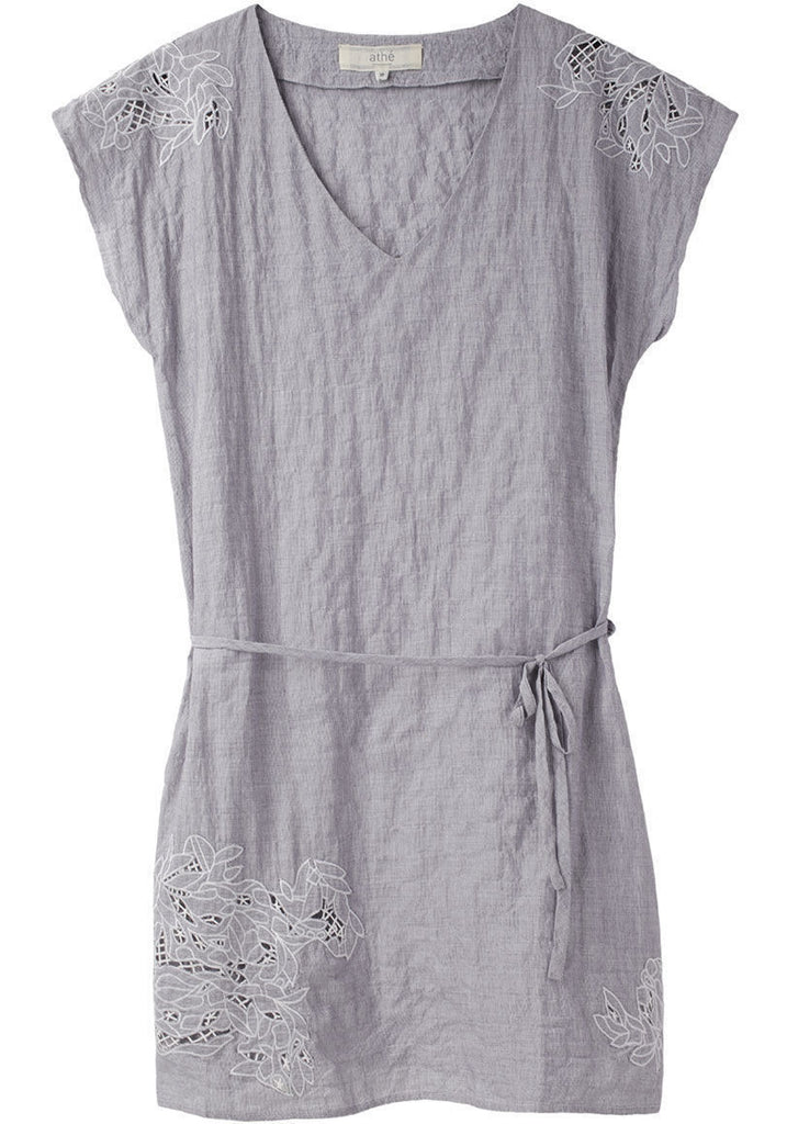 Embroidered V-Neck Dress