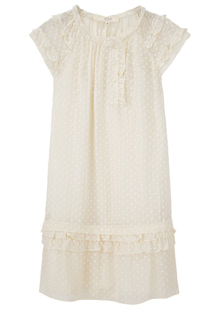 Flocked Chiffon Dress