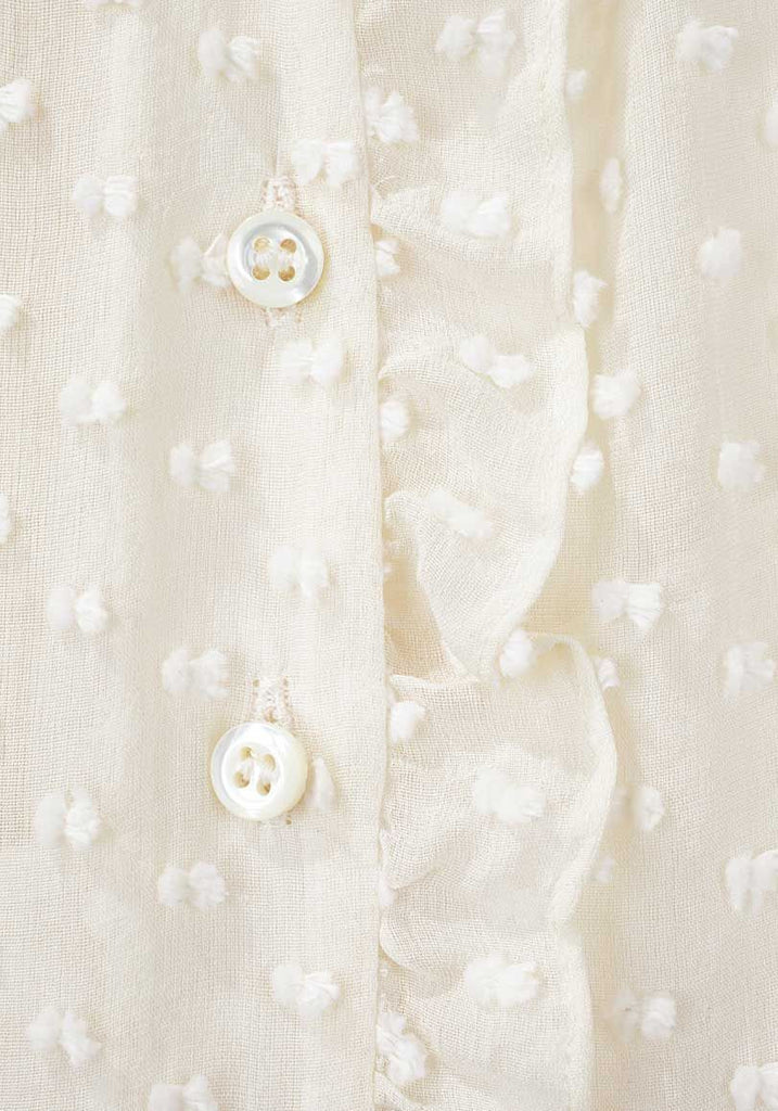 Flocked Chiffon Dress