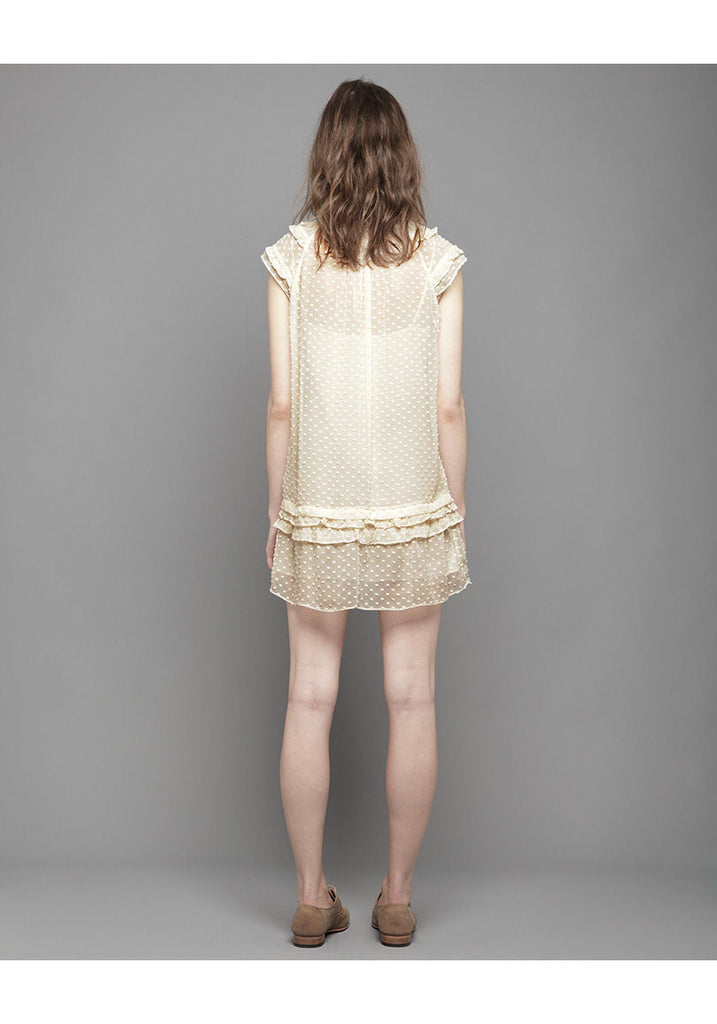 Flocked Chiffon Dress