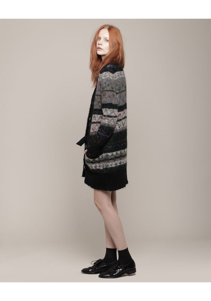 Jacquard Mohair Cardigan