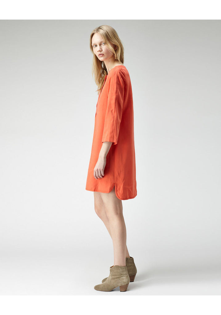 Linen Henley Dress