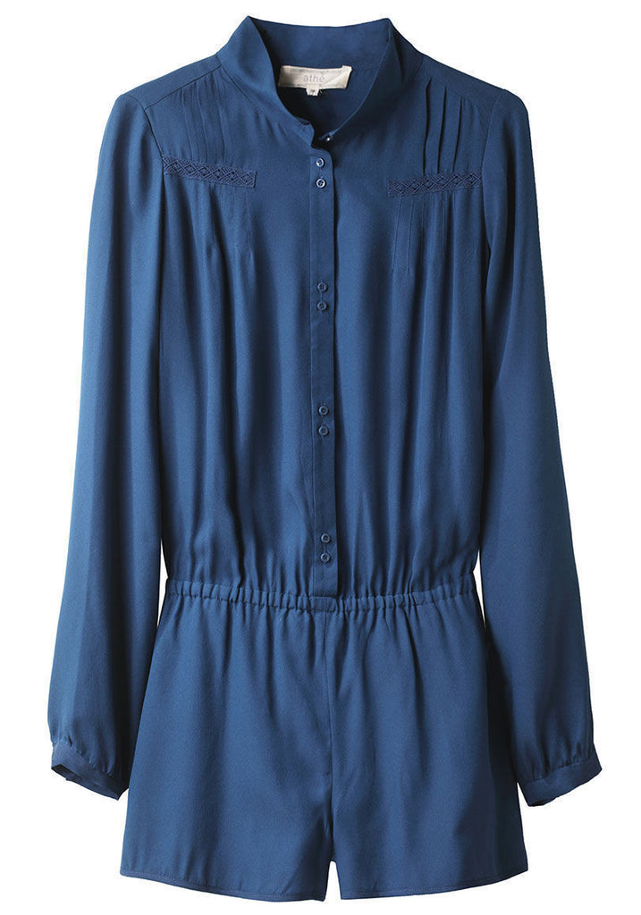 Long Sleeved Silk Romper