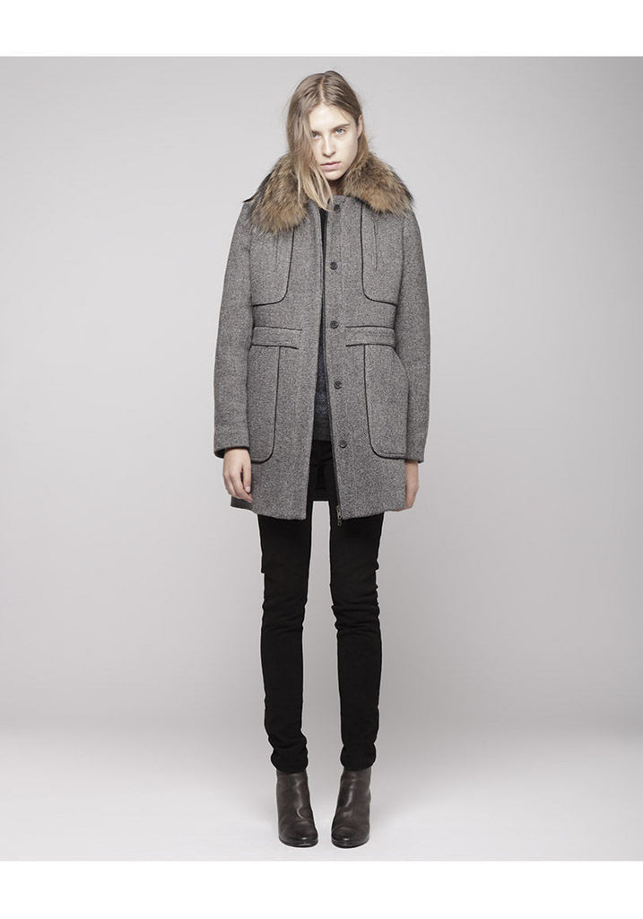 Parka with Fur Collar