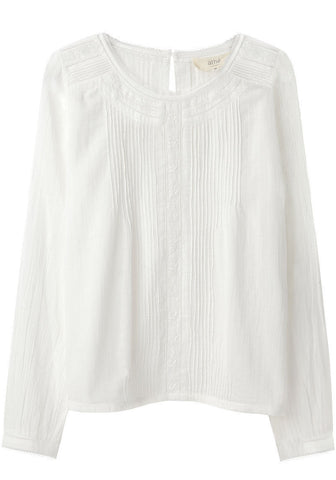 Pintuck & Lace Top