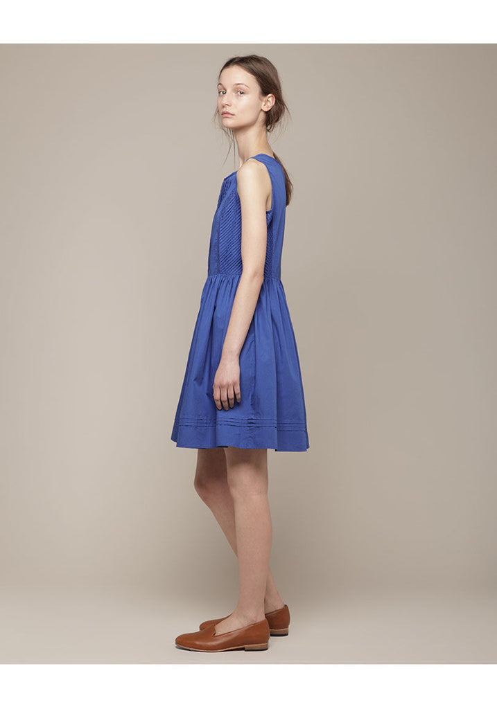 Pleated Sleeveless Dress