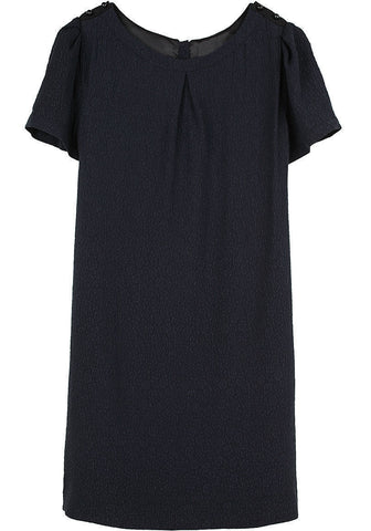 Puckered Rose Jacquard Dress