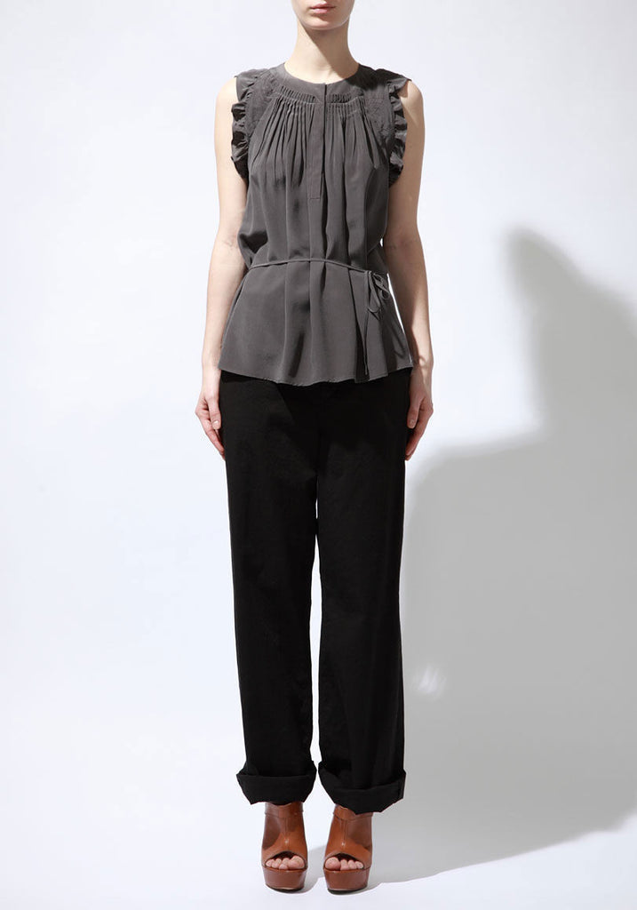 Ruffled Silk Top