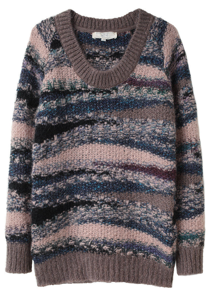 Scoop Neck Mohair Sweater