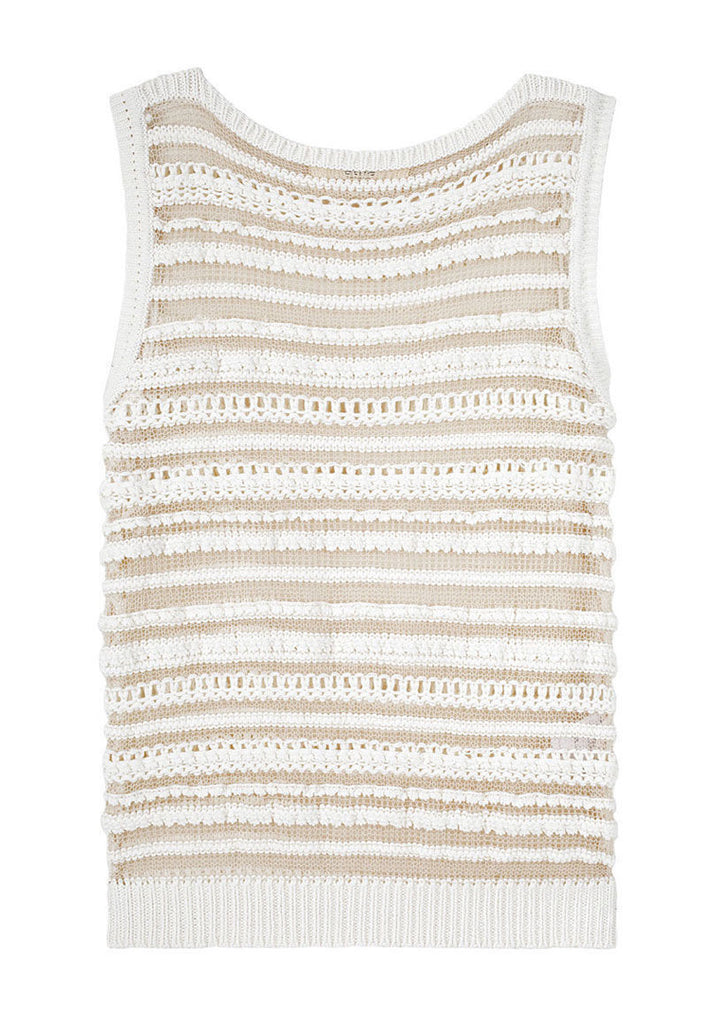 Sheer Ribbed Pullover