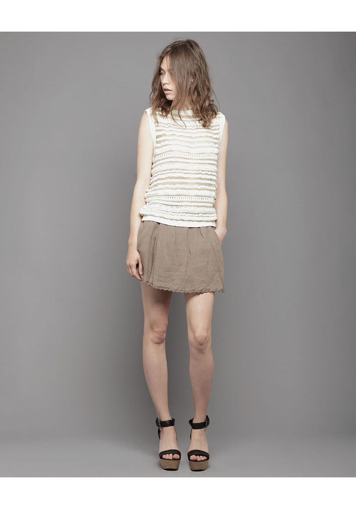 Sheer Ribbed Pullover