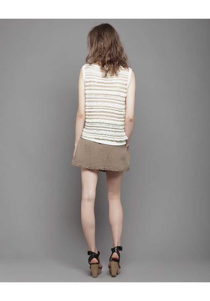 Sheer Ribbed Pullover