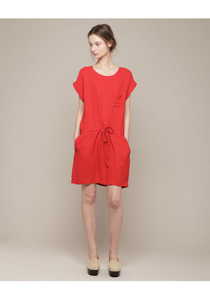 Shortsleeved Crepe Dress