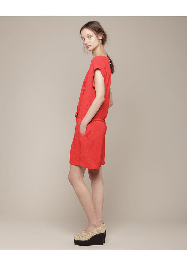 Shortsleeved Crepe Dress