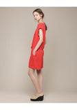 Shortsleeved Crepe Dress