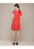 Shortsleeved Crepe Dress