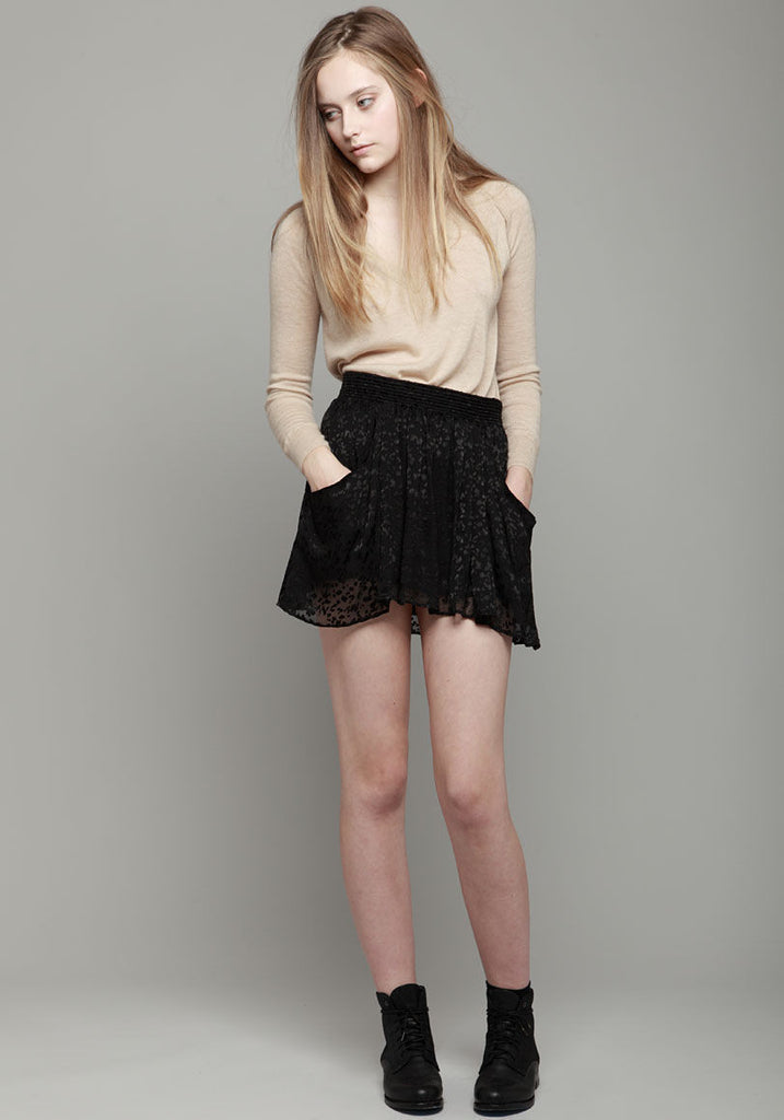 Silk Burnout Skirt