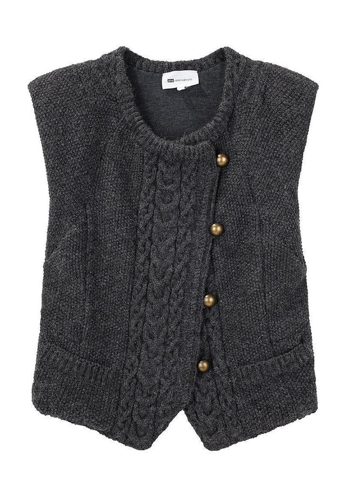 Sleeveless Stitch Cardigan