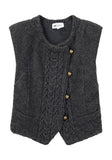 Sleeveless Stitch Cardigan