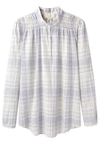 Smocked Plaid Henley