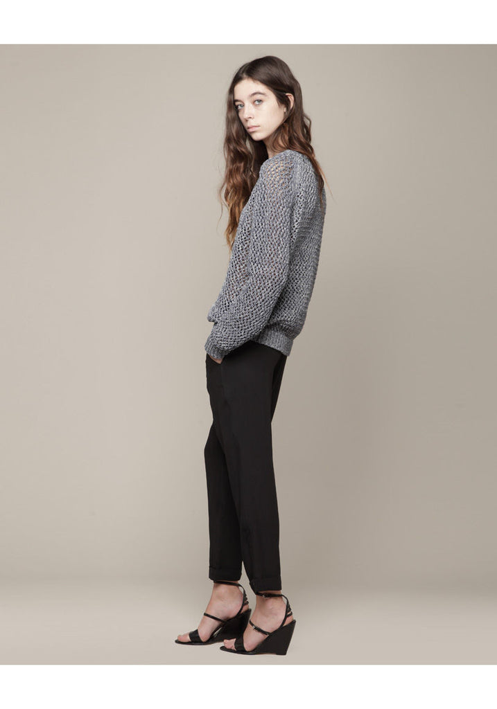 Textured Open Knit Pullover