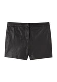Washed Leather Shorts