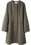 Boucl‚ Coat w/ Shaped Waist