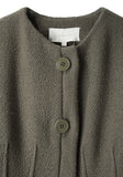 Boucl‚ Coat w/ Shaped Waist