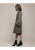 Boucl‚ Coat w/ Shaped Waist