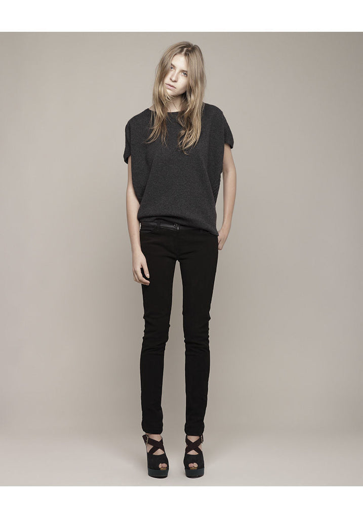 Denim & Suede Combo Pants