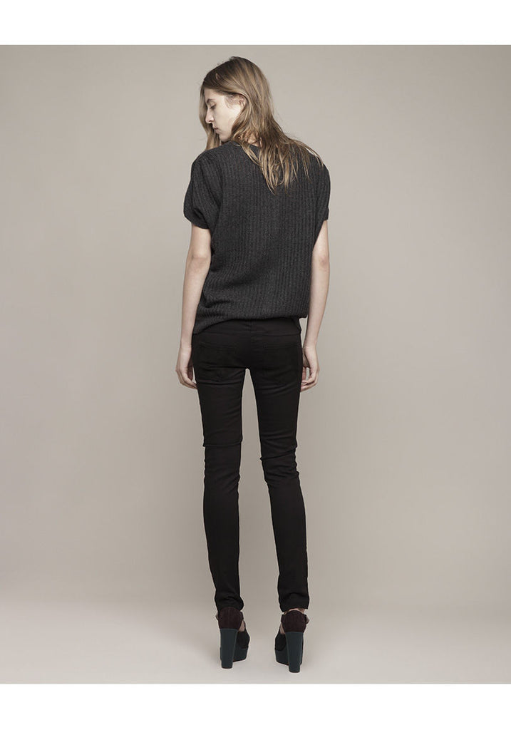 Denim & Suede Combo Pants