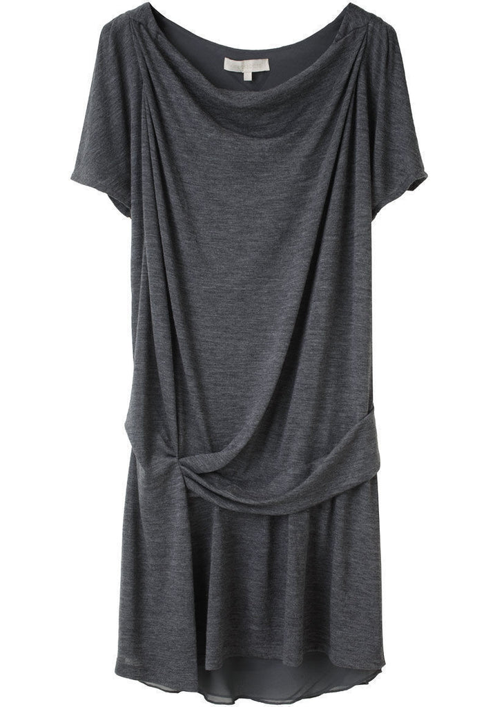 Drape Front Jersey Dress
