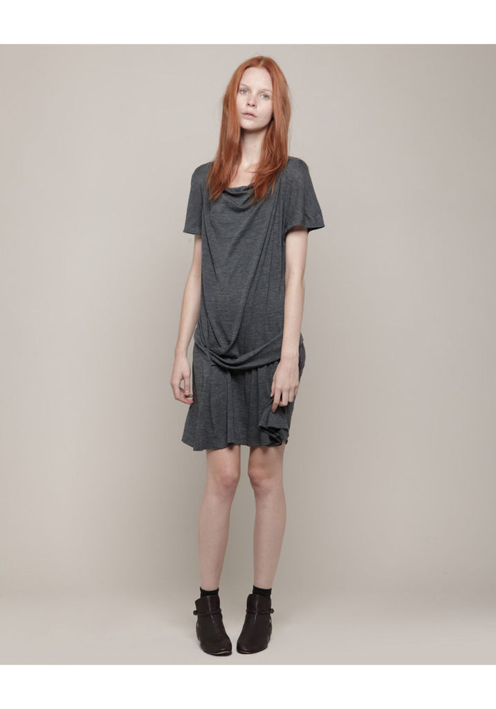 Drape Front Jersey Dress