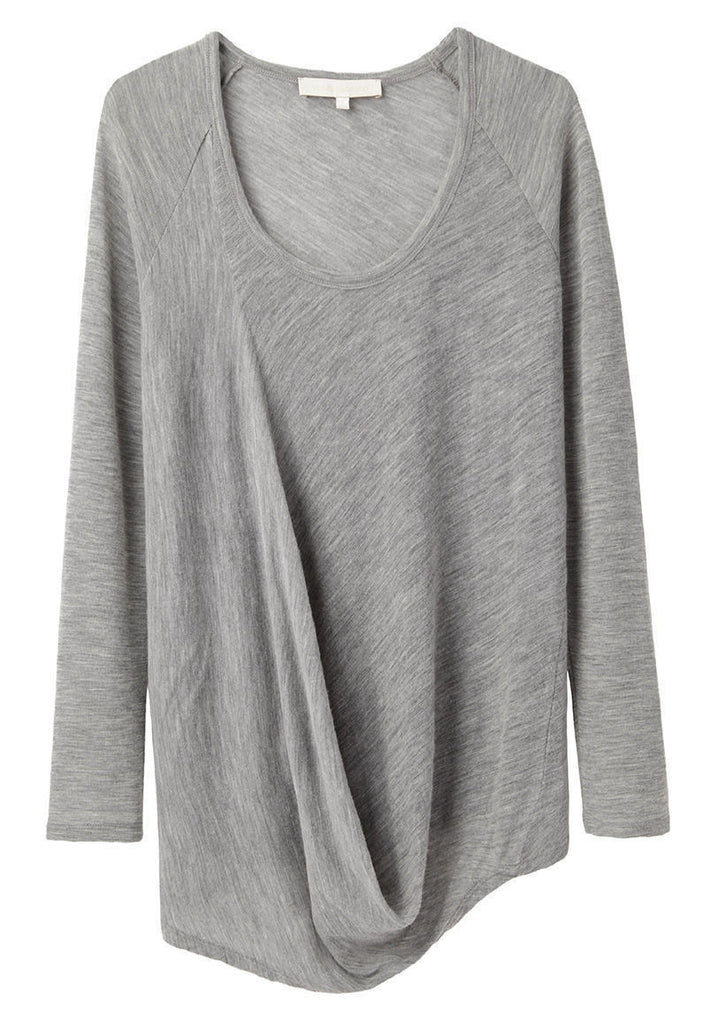 Drape Front Long Sleeve Top