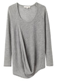 Drape Front Long Sleeve Top
