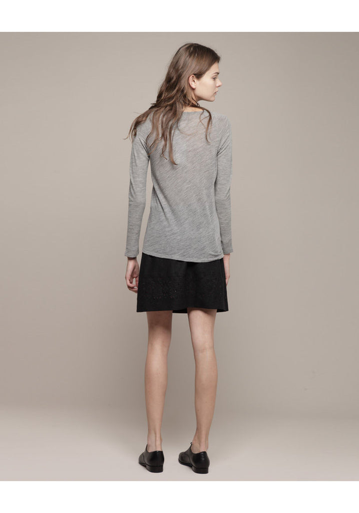 Drape Front Long Sleeve Top