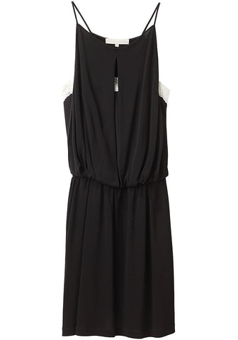 Draped Dress with Lace Detail