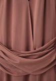 Draped Waist Silk Dress