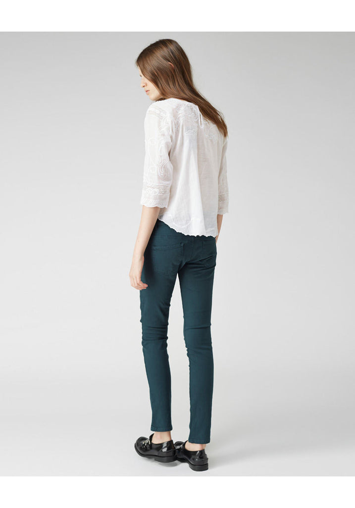 Embroidered Voile Top