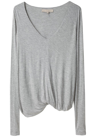 Gathered Hem Jersey Tee