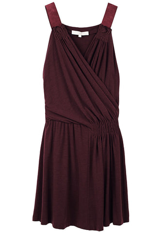 Jersey Dress w/ Suede Trim