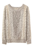 Knit Sweater w/ Lace Detail