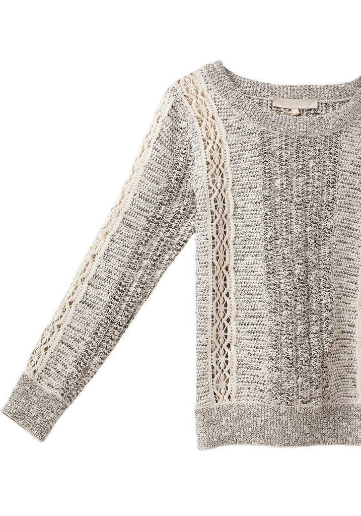 Knit Sweater w/ Lace Detail