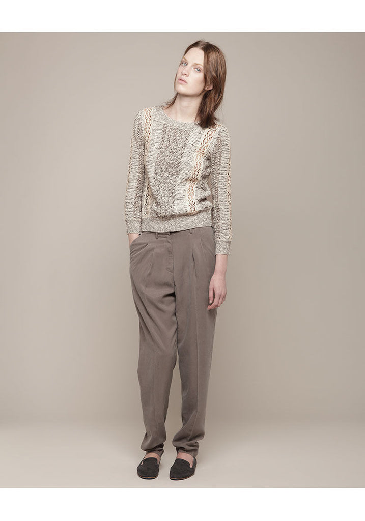 Knit Sweater w/ Lace Detail