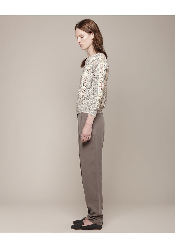 Knit Sweater w/ Lace Detail