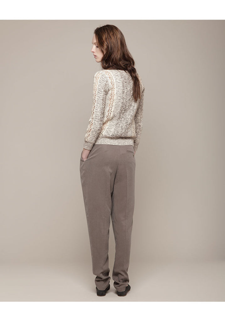 Knit Sweater w/ Lace Detail