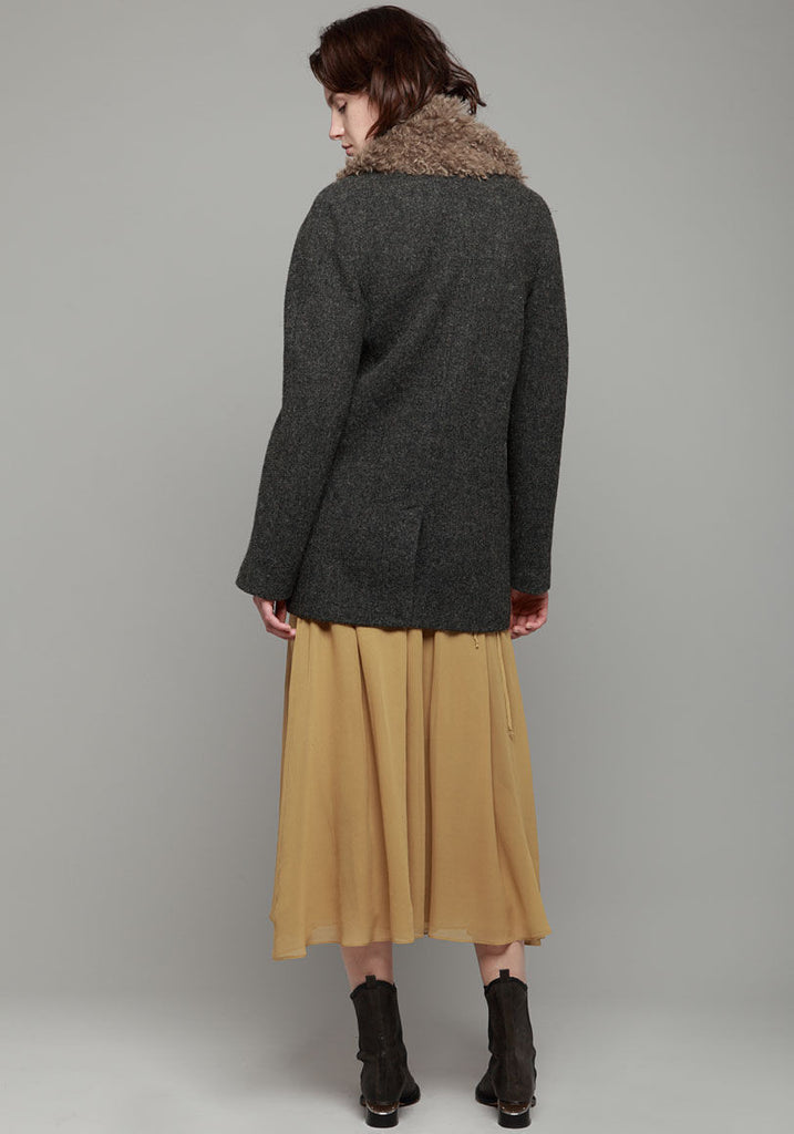Shearling Collar Topcoat