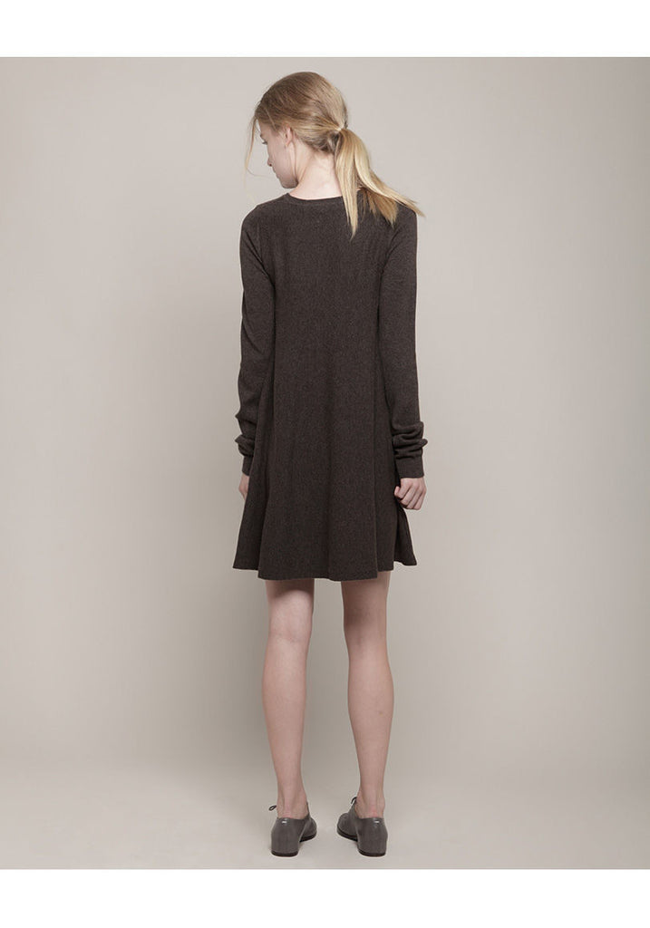 Smocked Knit Sweater Dress