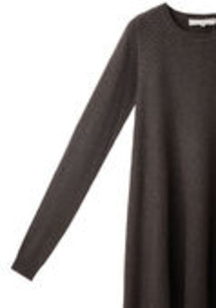 Smocked Knit Sweater Dress