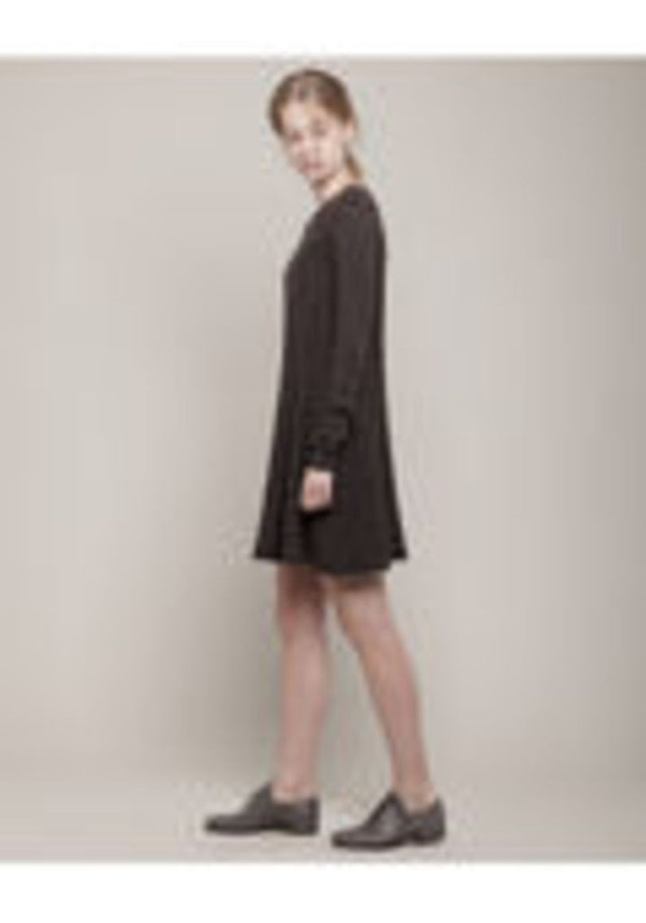 Smocked Knit Sweater Dress